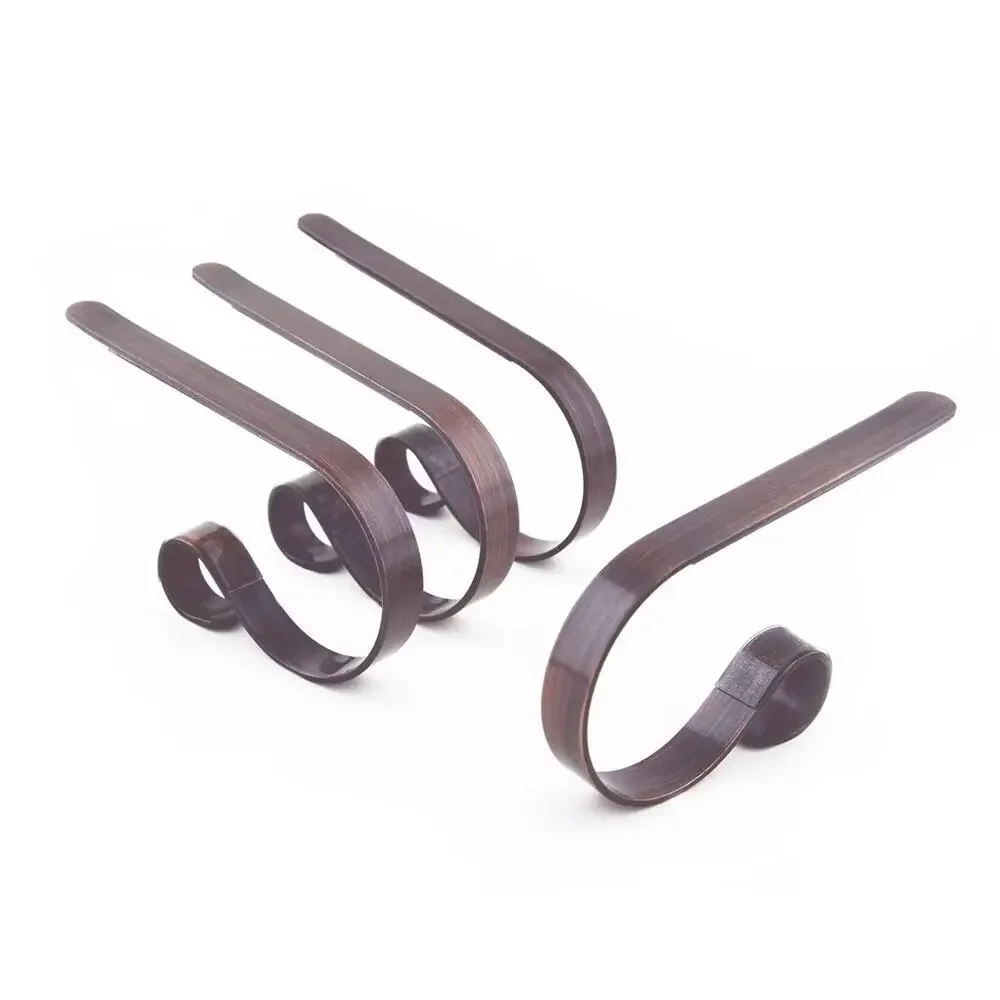 MantleClip Stocking Holder‎ 4pk Oil Rubbed Bronze Mantel Clips NEW
